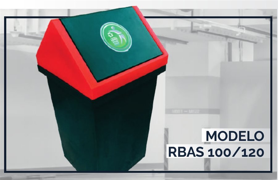 Modelo RBAS-100/120, contenedor con tapa piramidal